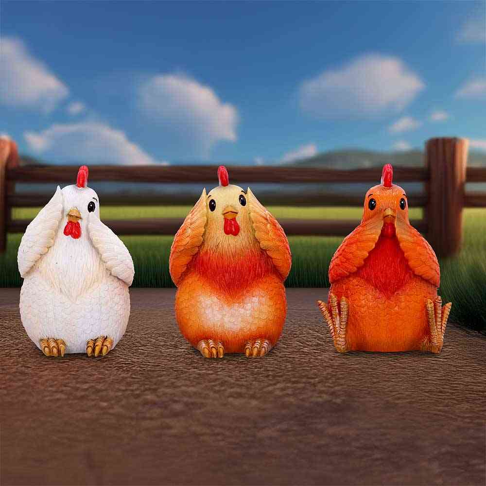 Nemesis Now - Three Wise Hens Dekorative Figuren - Mehrfarben